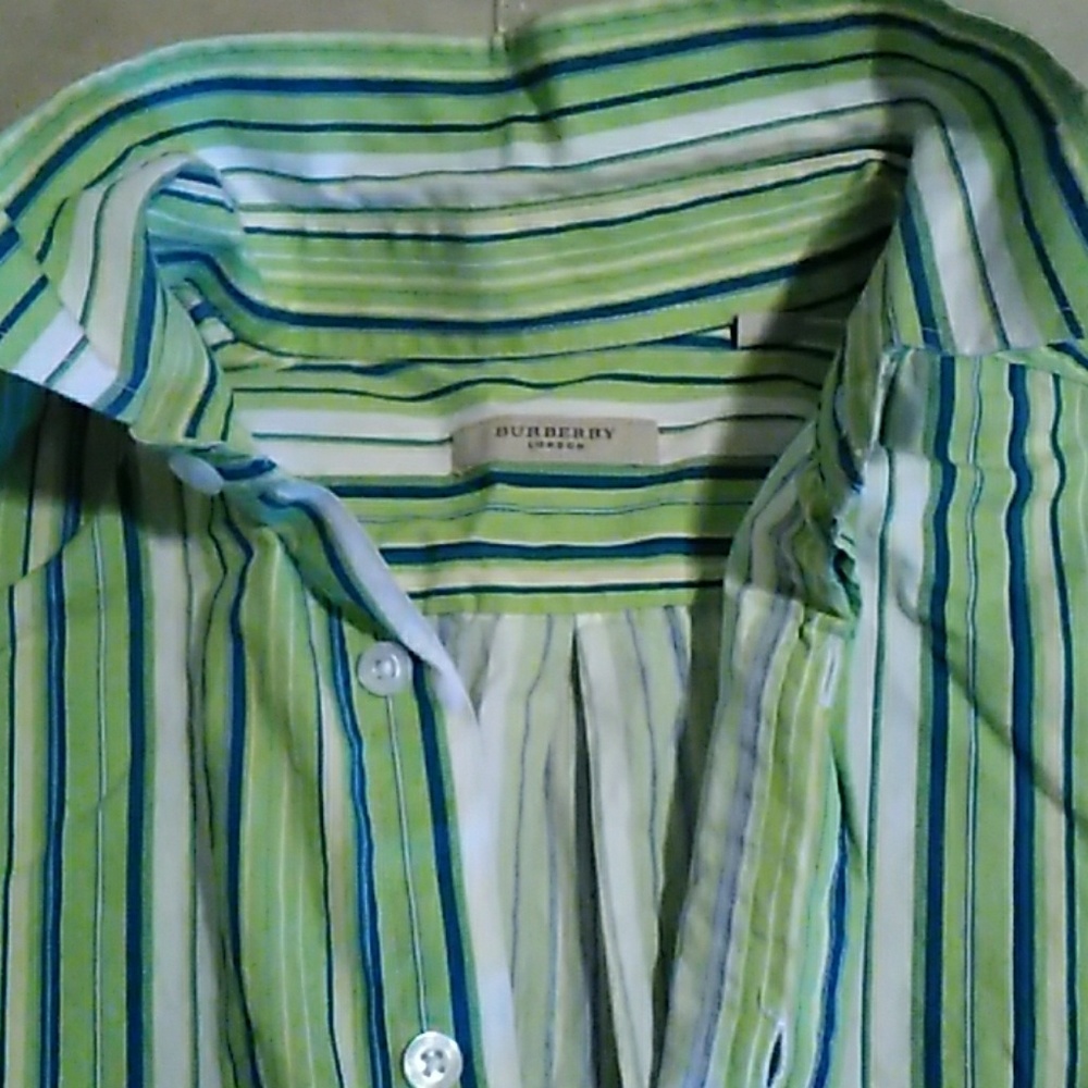 Burberry men button up long sleeve shirt